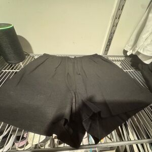 Black Linen Shorts